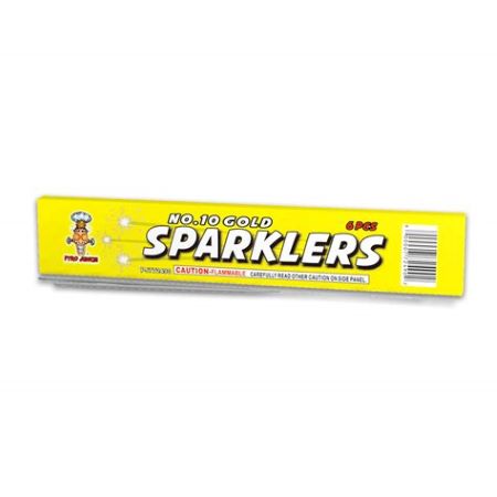 8 INCH GOLD SPARKLERS WIRE BY PJ(24/12/6)