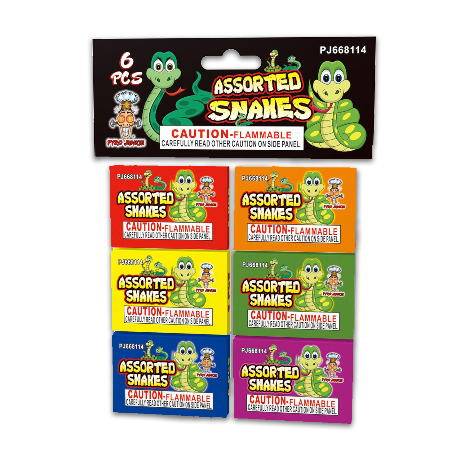 ASSORTED SNAKES BY PJ(144/6)