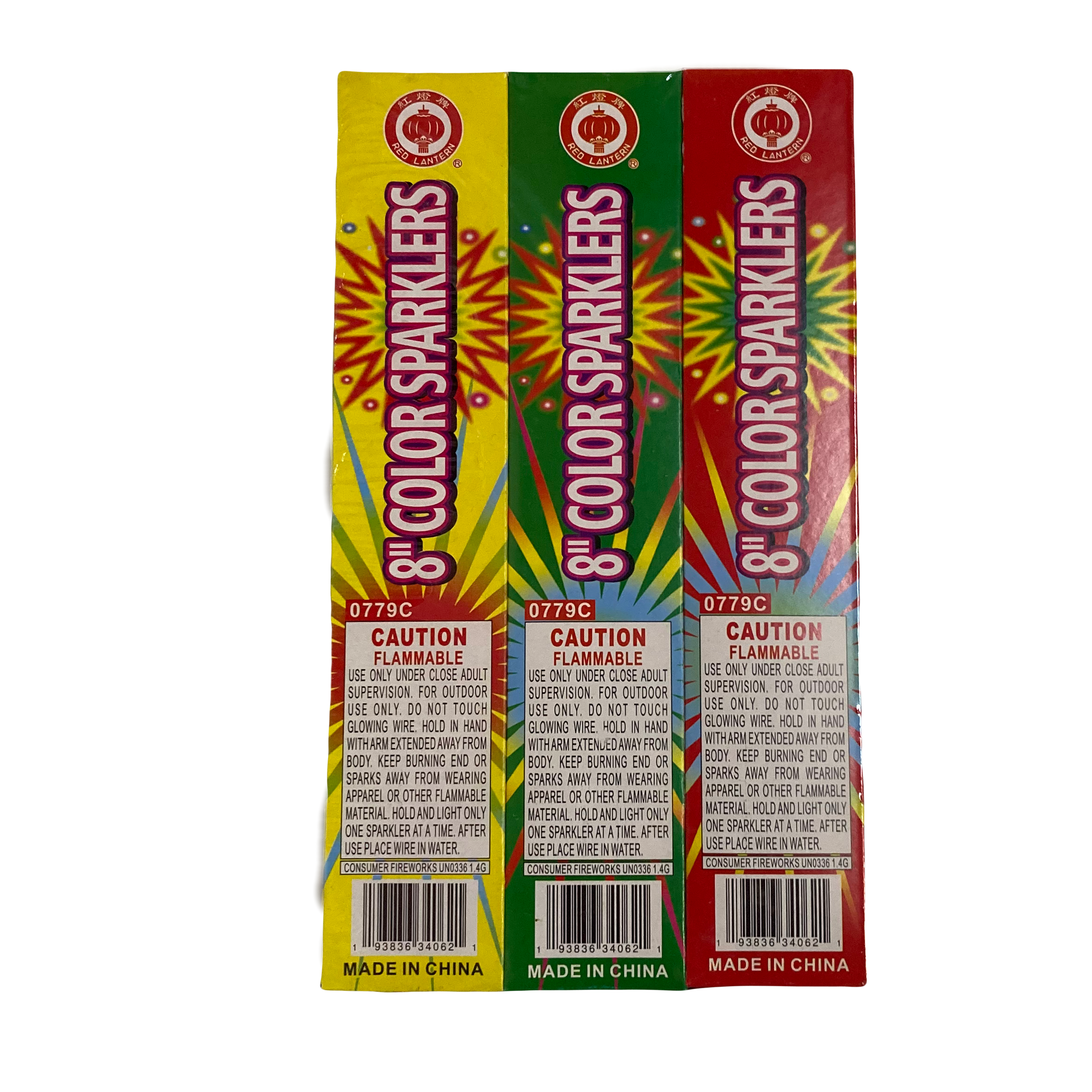 8 INCH COLOR SPARKLERS BY RL(24/12/6)