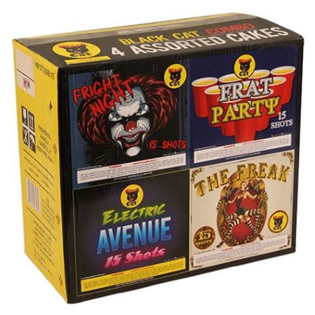 BLACK CAT COMBO CAKES 15 SHOT BY BC(1/4) (Case - 4 Units Mixed)