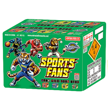 SPORTS FANS 25'S BY M (1/4) (Case - 4 Units Mixed)