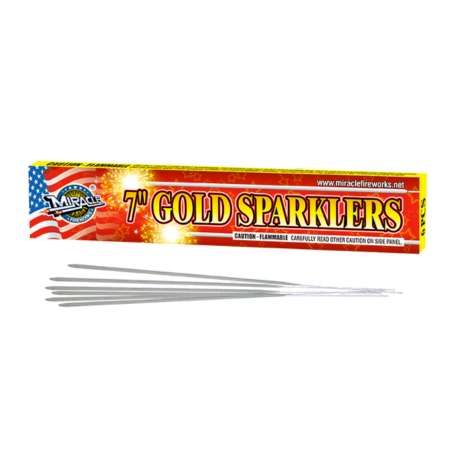 7" GOLD SPARKLERS BY M (24/12/6)