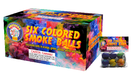 COLOR SMOKE BALLS 6 PACK BY BP(20/12/6)